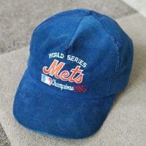 Vintage NY Mets World Series 1986 Corduroy Hat